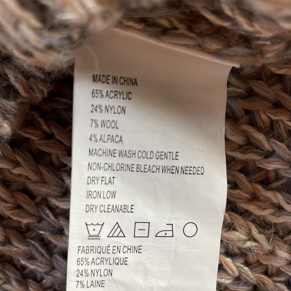 PRANA knit winter cowl neck sweater with scoop bottom - Picture 6 of 6